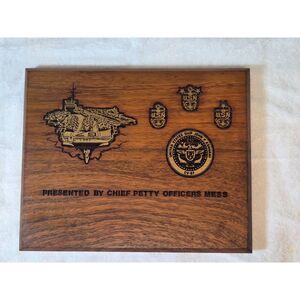 USS John F Kennedy CV-67 Navy Chief Mess Plaque Aircraft Carrier Commemorative